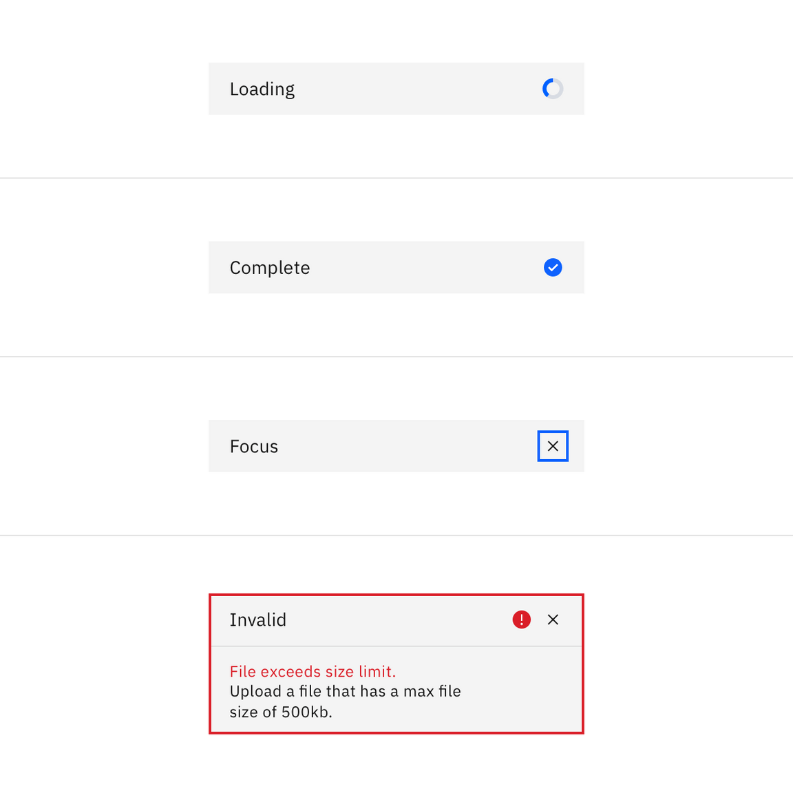 Examples of file loader file states